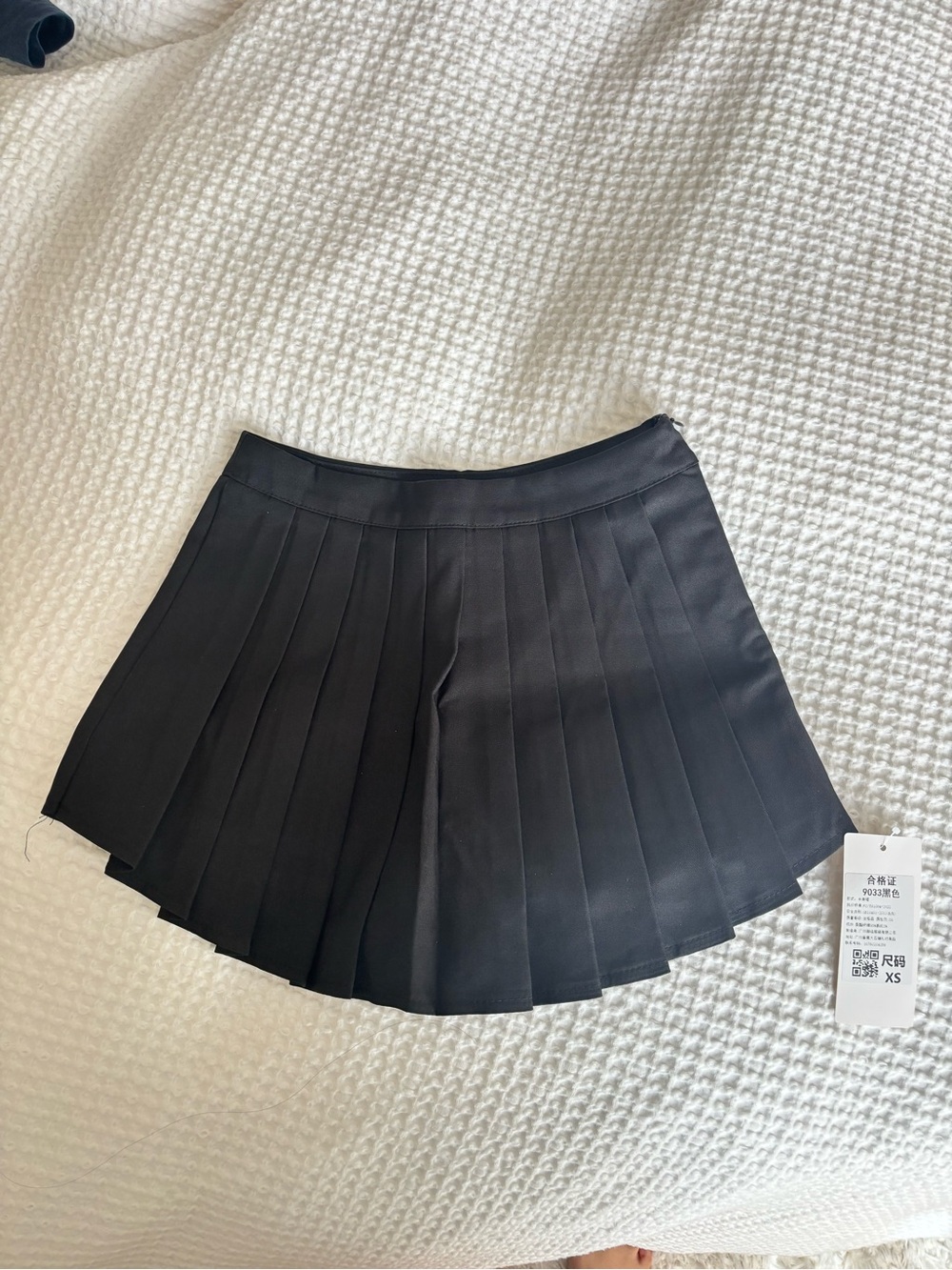 NEW Black Pleated Mini Skirt XS